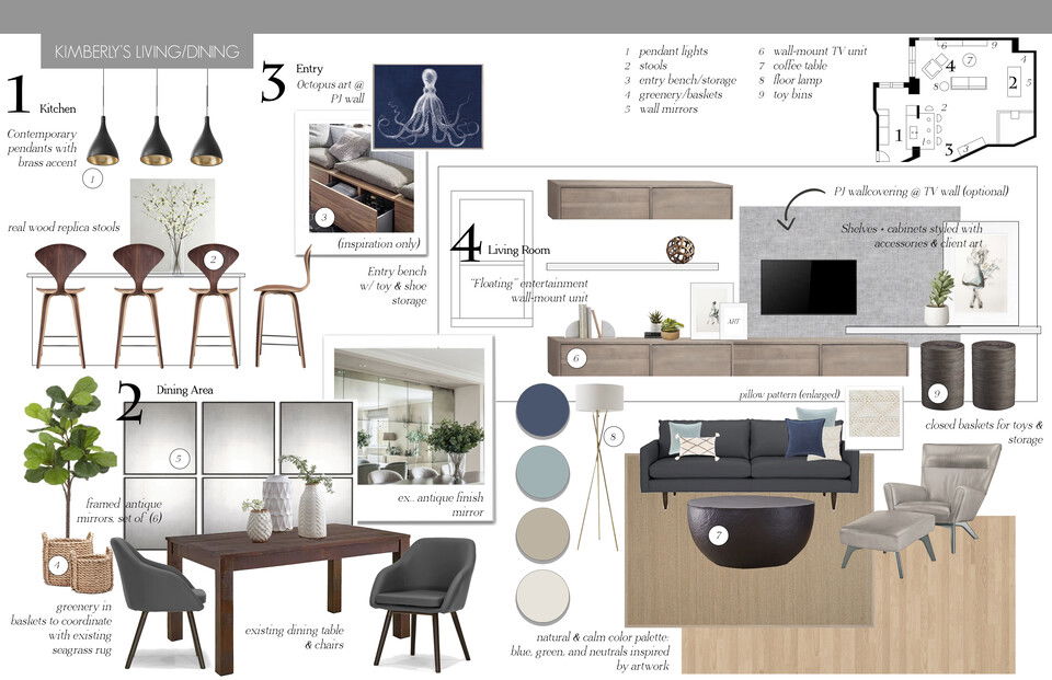 Modern Living/Dining Interior Decor Shasta P. Moodboard 2 thumb