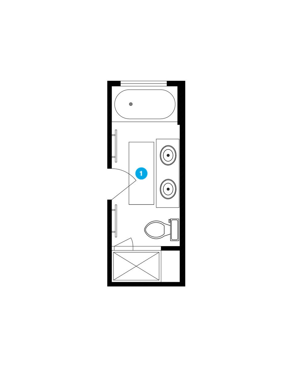 Online Designer Bathroom Floorplan