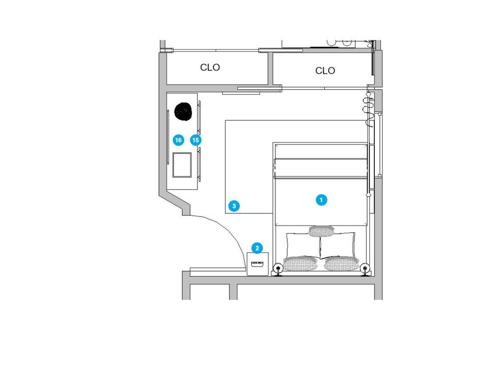 Online Designer Bedroom Floorplan