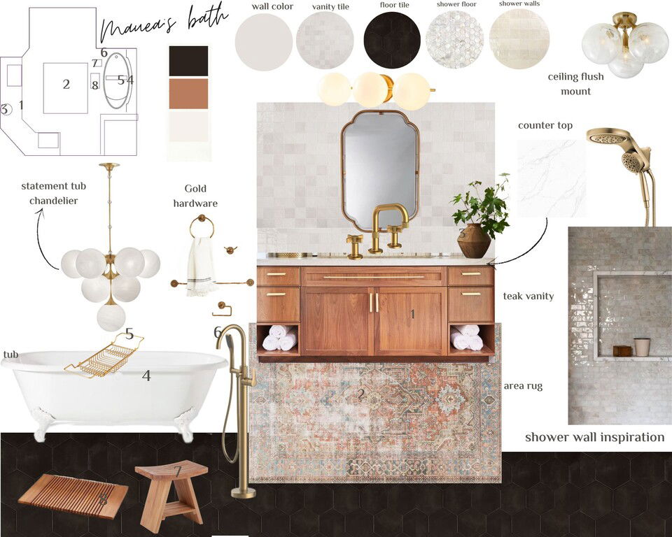 Classic Timeless Master Bathroom Remodel Sahar M. Moodboard 2 thumb