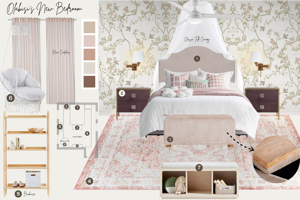 Girly Glam Sophisticated Bedroom Renovation Ahmed S. Moodboard 2 thumb