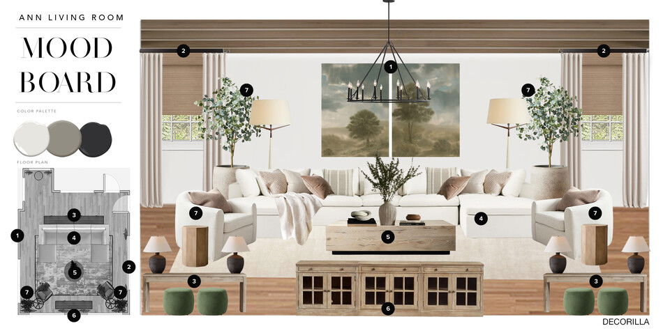Center Hall Colonial Living Room Design Erika F. Moodboard 1 thumb
