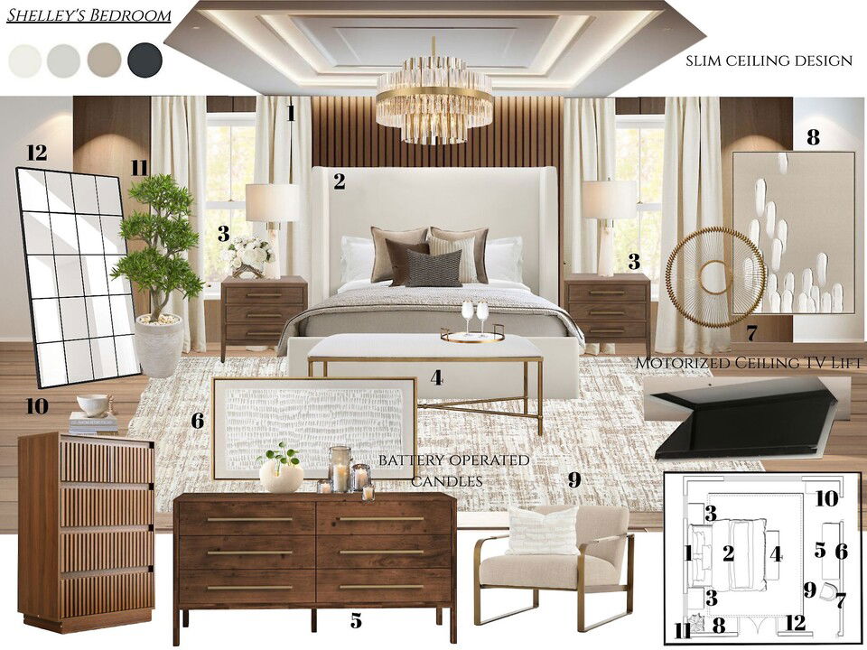 Modern High-End Bedroom Remodel  Kamila A. Moodboard 2 thumb