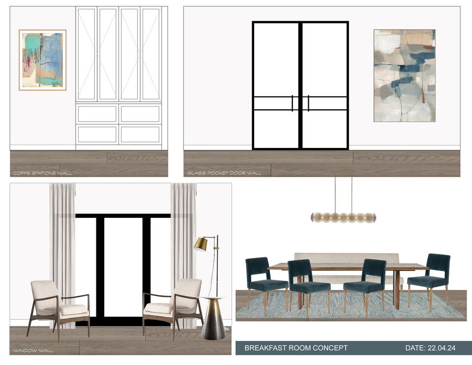 Contemporary Breakfast Room with Lounge Laura A. Moodboard 1 thumb