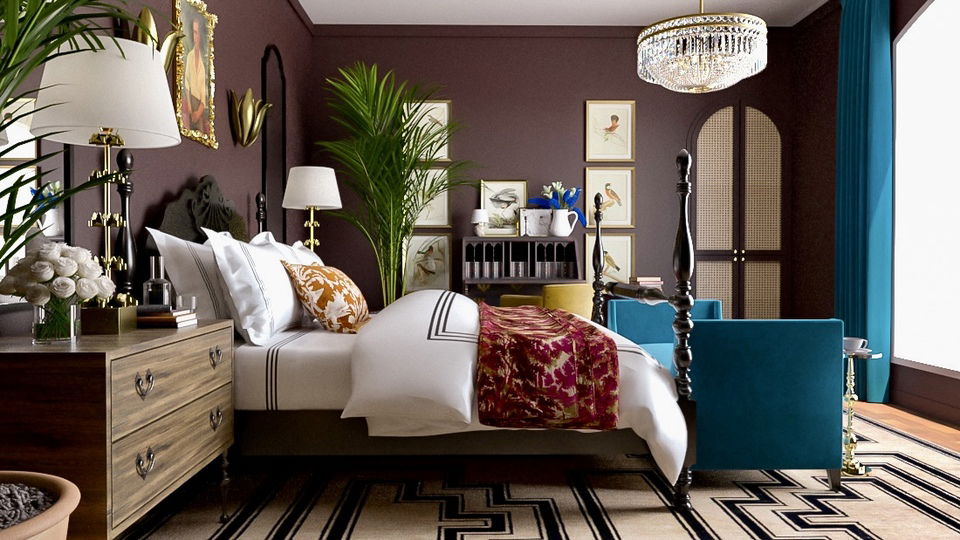 Vintage Bedroom Design with Eclectic Decor