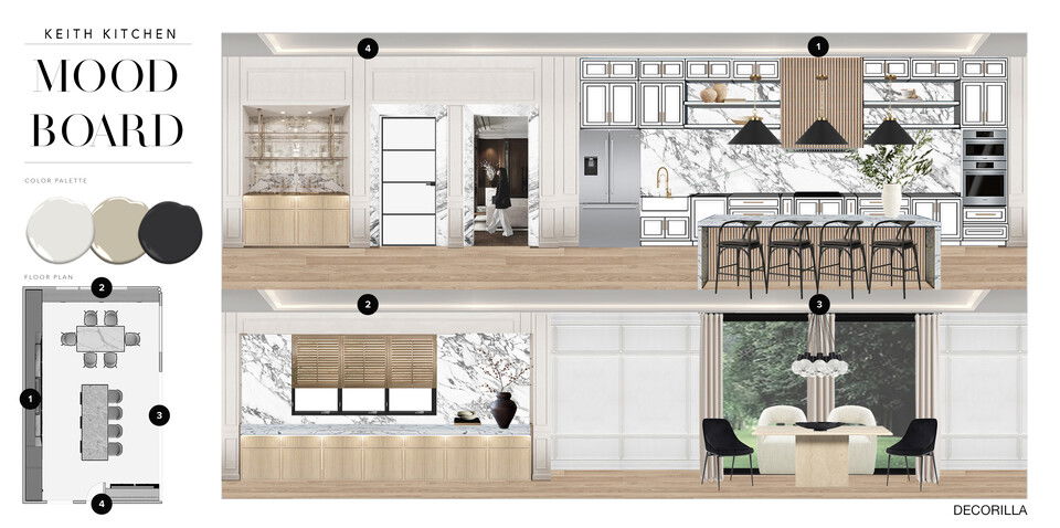 Modern Minimalist Kitchen with Marble Accents Erika F. Moodboard 2 thumb