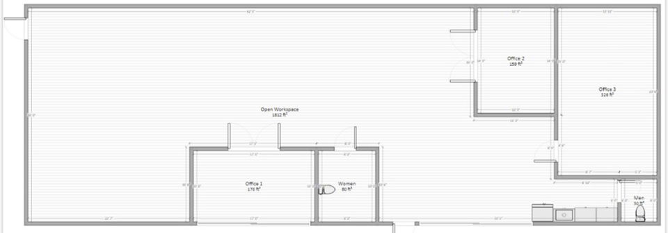Bright Open Concept Business Office Design - Before Photo