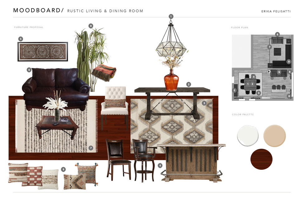 Elegant Rustic Living and Dining Room Renovation Erika F. Moodboard 2 thumb