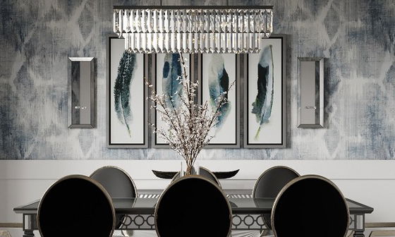 Glamorous Silver & Blue Home Design 