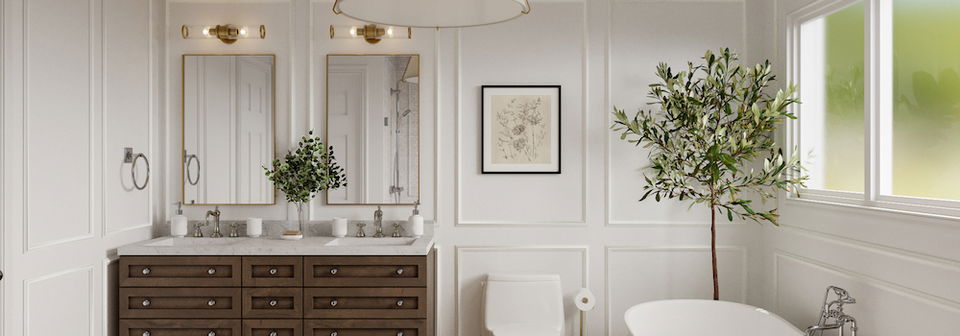 Neutral Master Bathroom Remodel- After Rendering