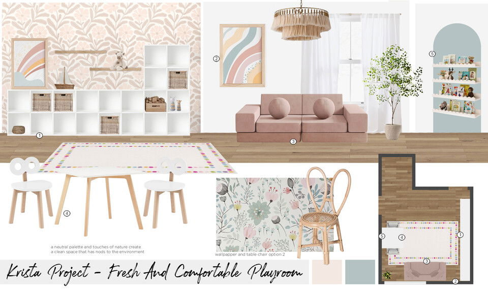 Fresh and Comfortable Playroom Maya M. Moodboard 1 thumb