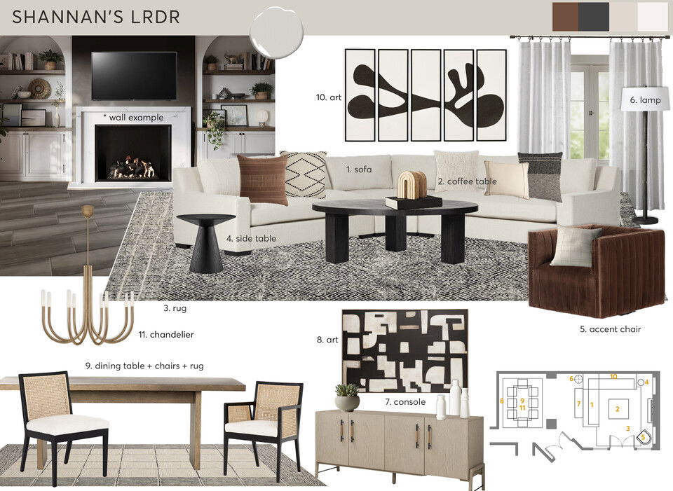 Modern Neutral Living and Dining Room Combo Jessica S. Moodboard 1 thumb