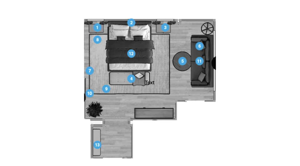 Online Designer Living Room Floorplan