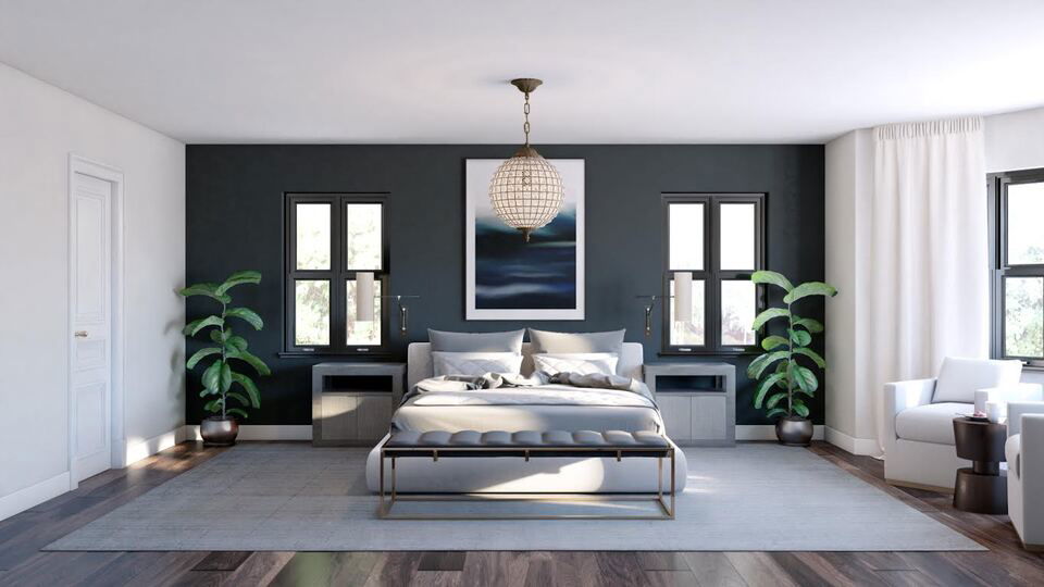 Online Designer Bedroom 3D Model 3