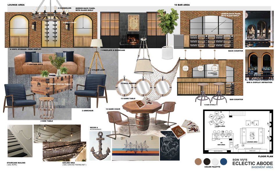 Dark Nautical & Pirate Family Basement Remodel Ibrahim H. Moodboard 1 thumb