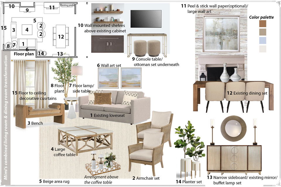 Multi Purpose Open Plan Living & Dining Franzi K. Moodboard 1 thumb