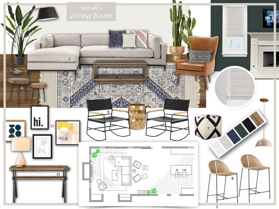 Ideas de diseño de interiores de casa costera fresca Dragana V. Moodboard 2 thumb