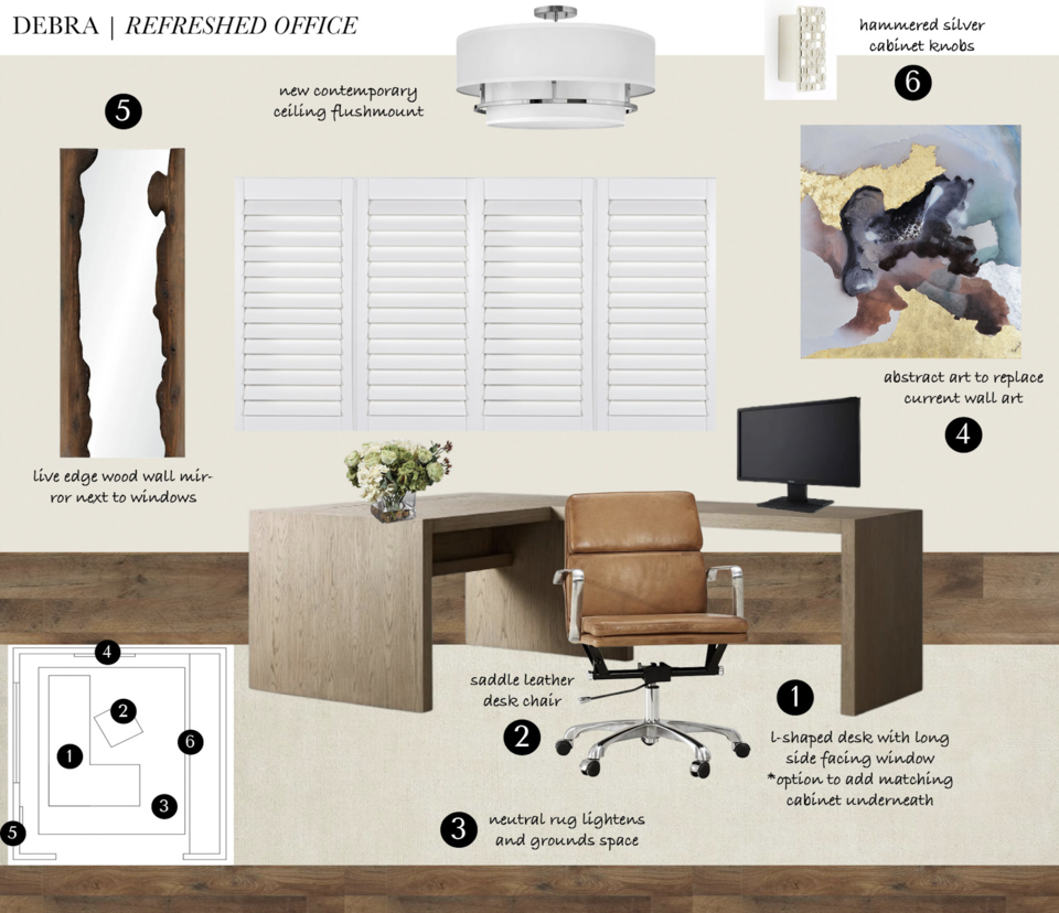 Sleek & Contemporary Home Office Transformation Erin R. Moodboard 2 thumb