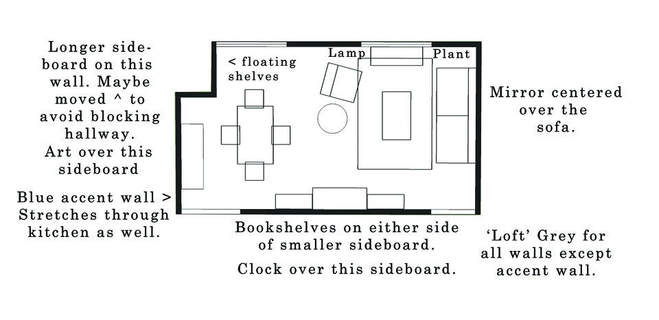 Online Designer Living Room Floorplan