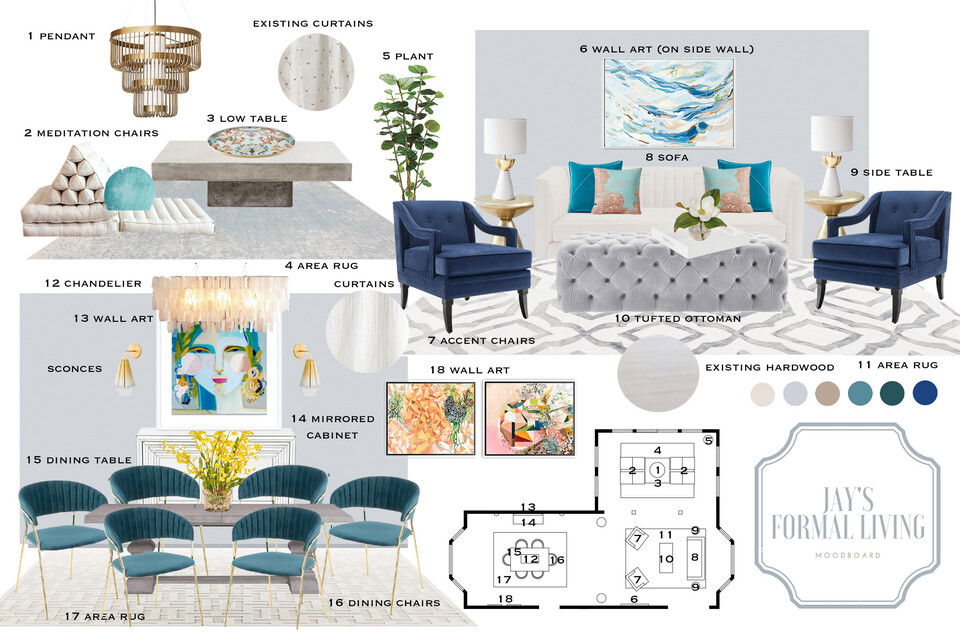 Glam Contemporary Home Interior MaryBeth C. Moodboard 3 thumb