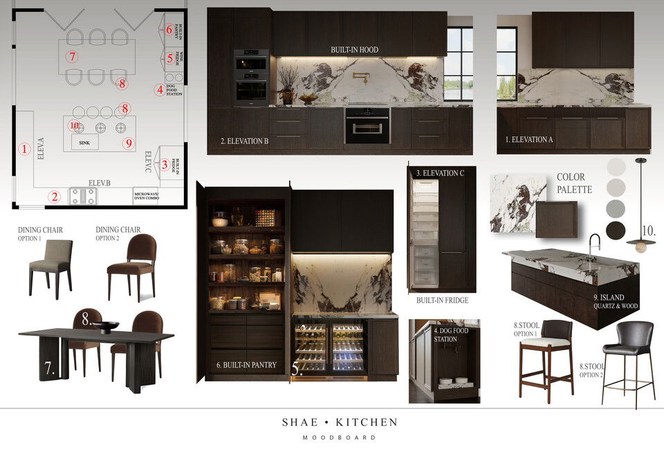 Warm Minimalist Marble Kitchen Renovation Nathalie I. Moodboard 1 thumb