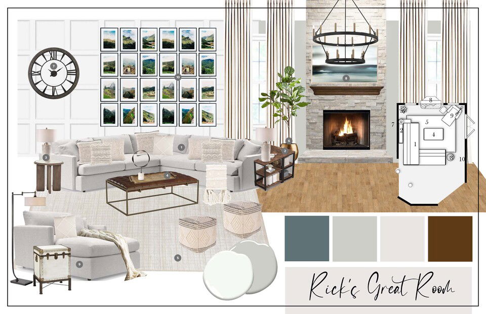 Transitional Great Room with Modern Accents Design Casey H. Moodboard 2 thumb