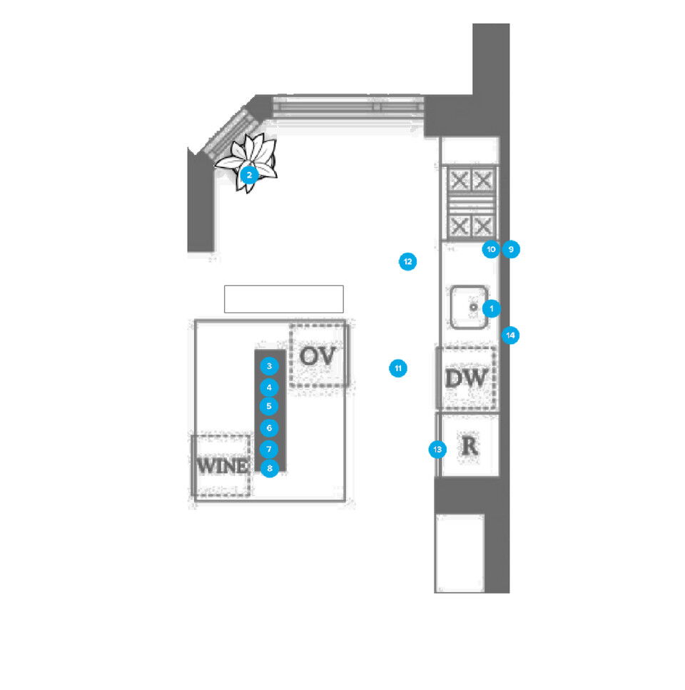 Online Designer Kitchen Floorplan