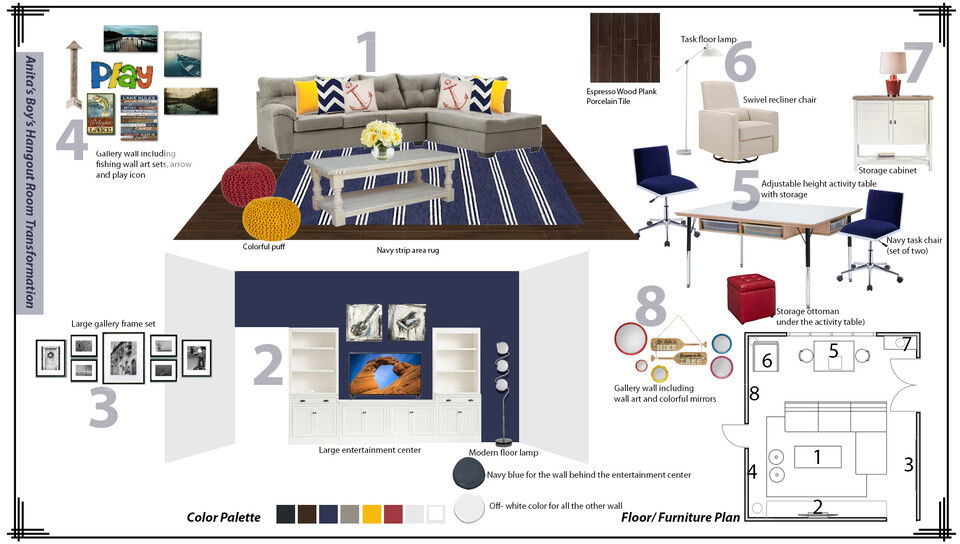 Living room and Play Room With Blue Accents Franzi K. Moodboard 2 thumb