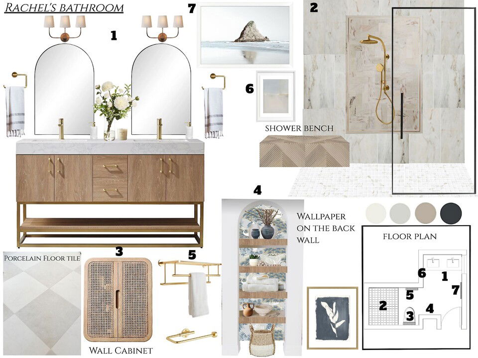 Modern Refreshing Bathroom Interior Design Kamila A. Moodboard 1 thumb