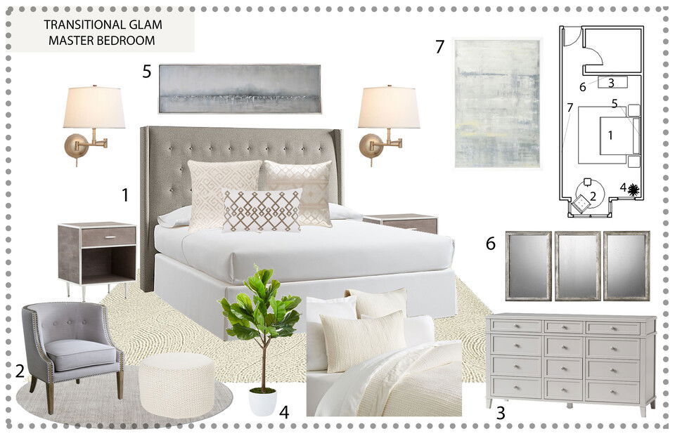 Glamorous and Elegant Master Bedroom Deandra G. Moodboard 2 thumb