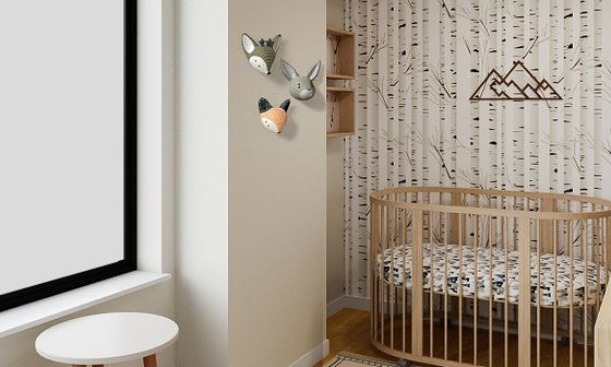 Forest Theme Nursery Interior Design by top Richmond interior designers