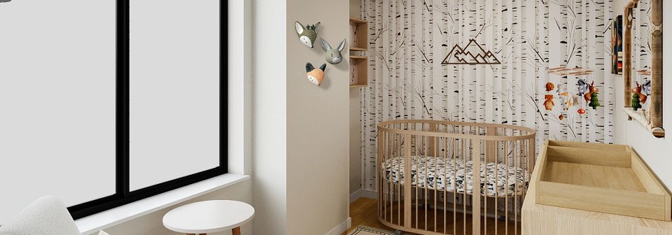 Forest Theme Nursery Interior Design by top Richmond interior designers