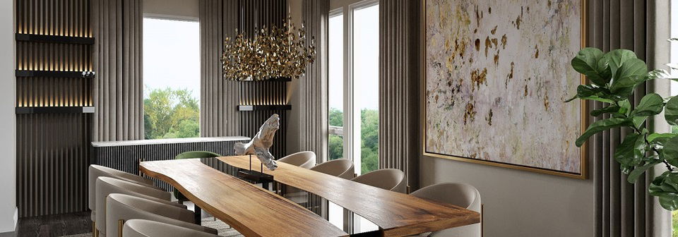 Classy Contemporary Dining Room- After Rendering