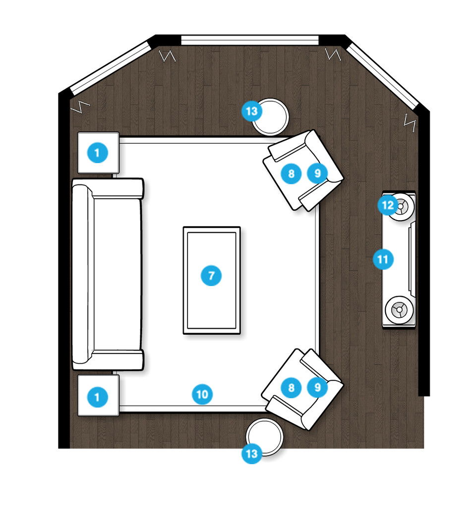 Online Designer Living Room Floorplan