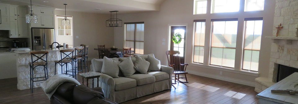 Modern Farmhouse Living & Dining Room Design- Before Photo