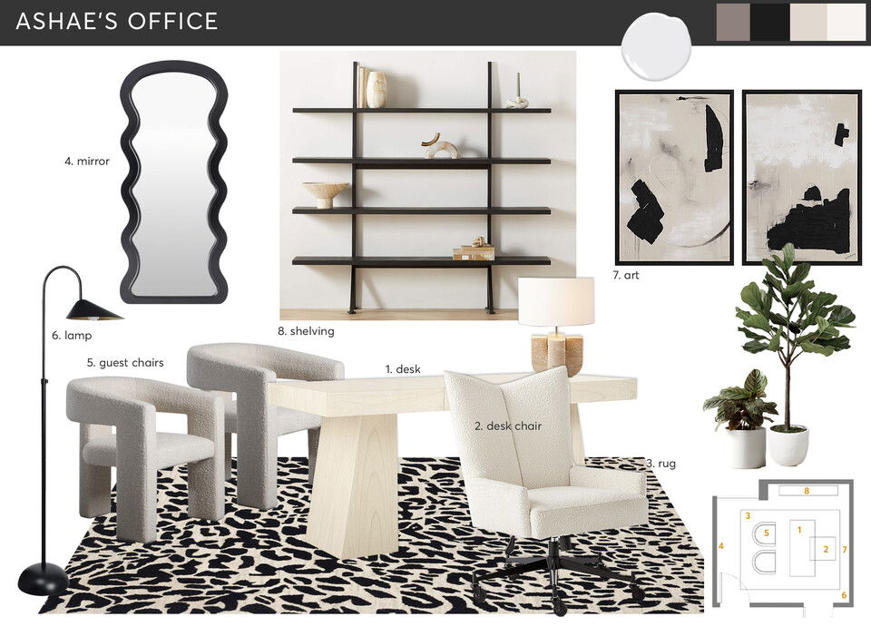 Elegant Contemporary Full Office Design Jessica S. Moodboard 2 thumb