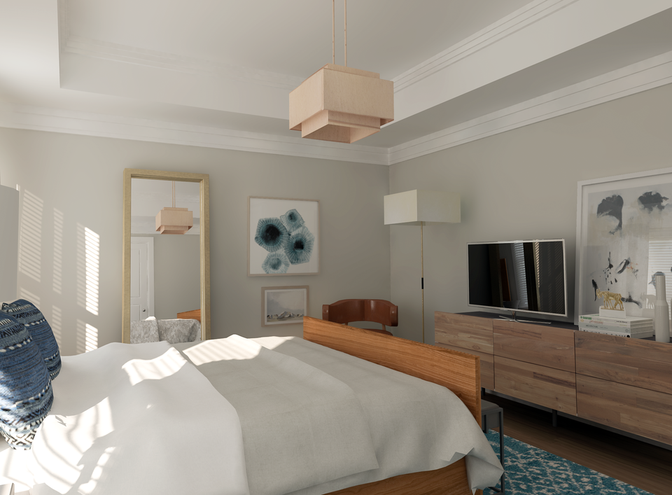 Online Designer Bedroom 3D Model 3