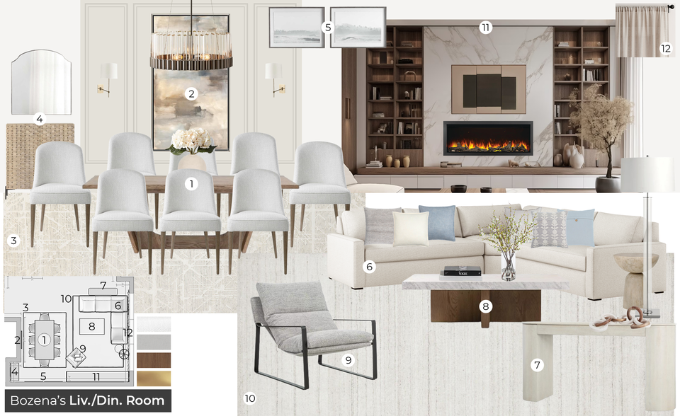 Soft Modern Glam Townhouse Design Carine C. Moodboard 1 thumb