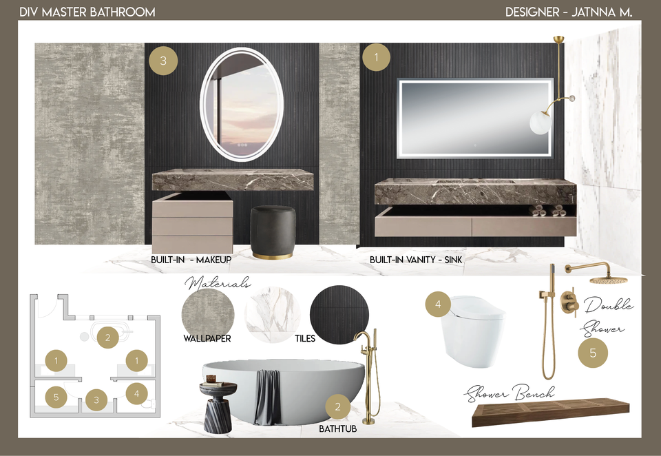 Contemporary Spa-Inspired Bathroom Renovation Jatnna M. Moodboard 1 thumb