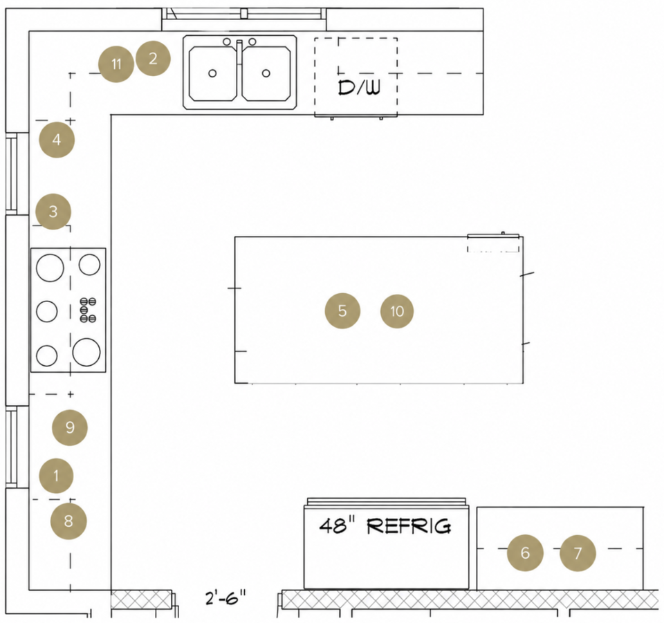 Online Designer Kitchen Floorplan