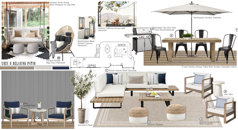 Cozy & Relaxing Outdoor Living Design Picharat A.  Moodboard 1 thumb