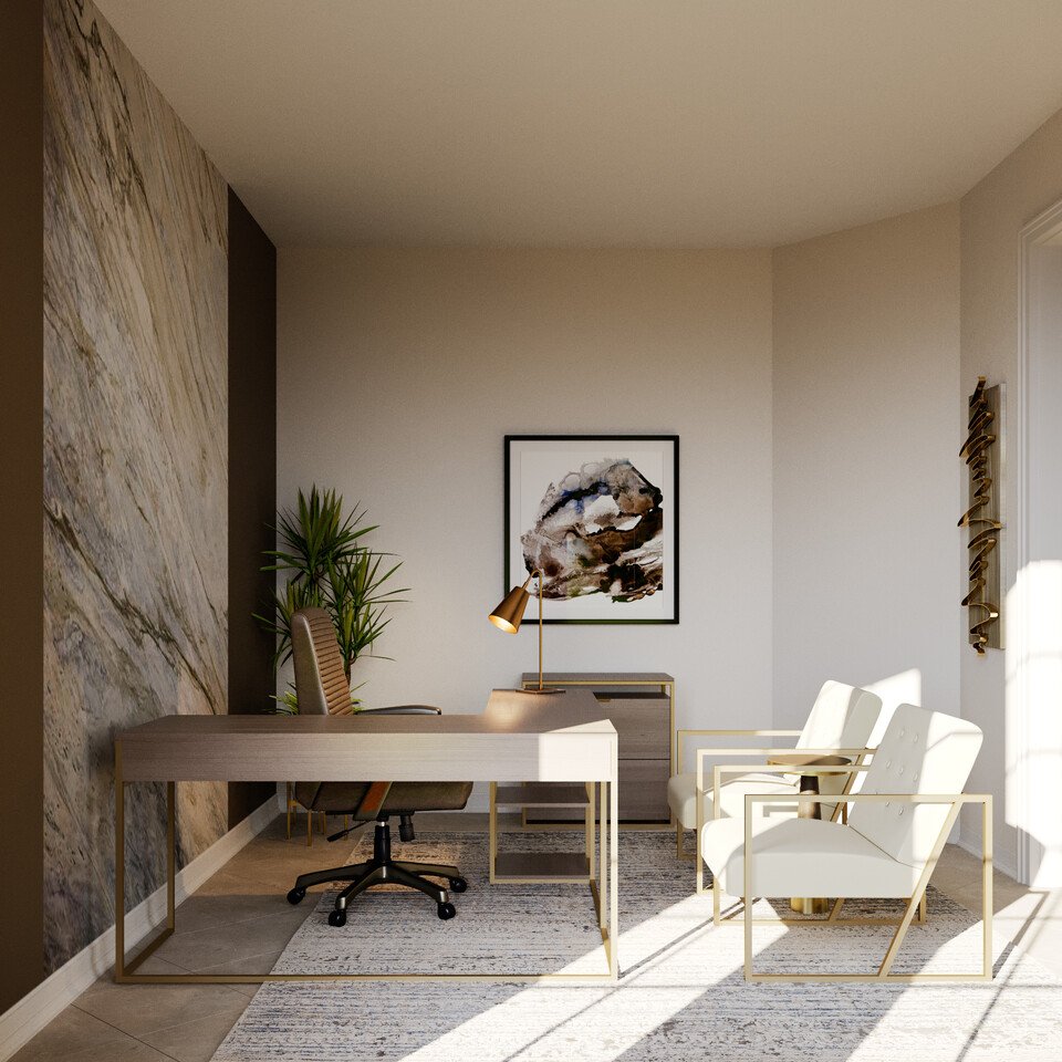 Serene Home Office Interior Design