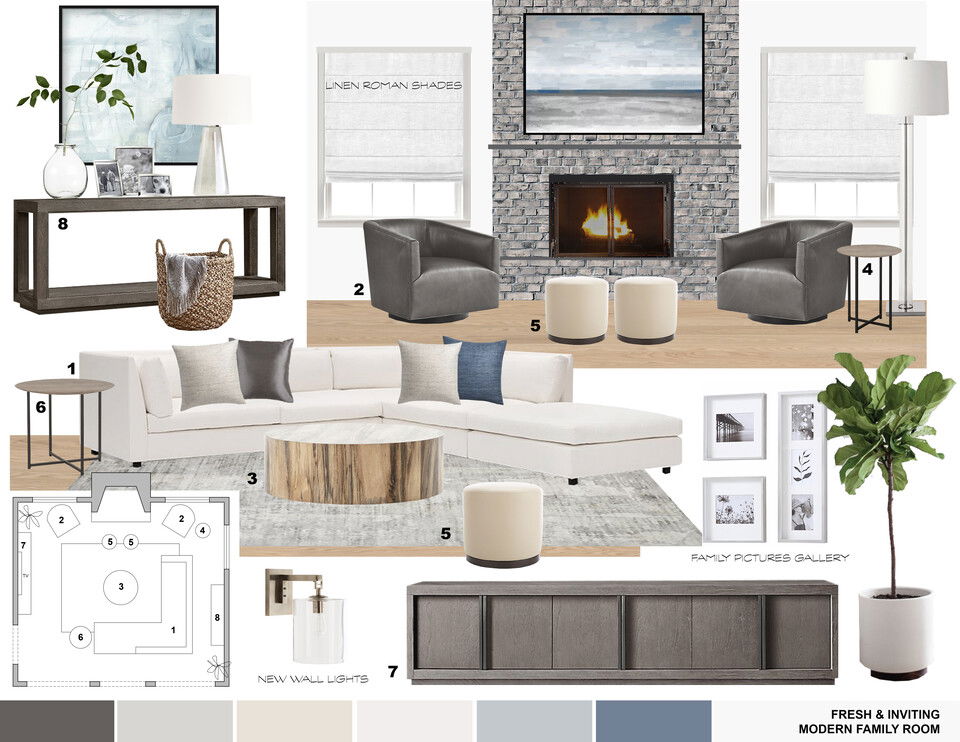 Modern Family Room & Foyer Transformation Laura A. Moodboard 2 thumb