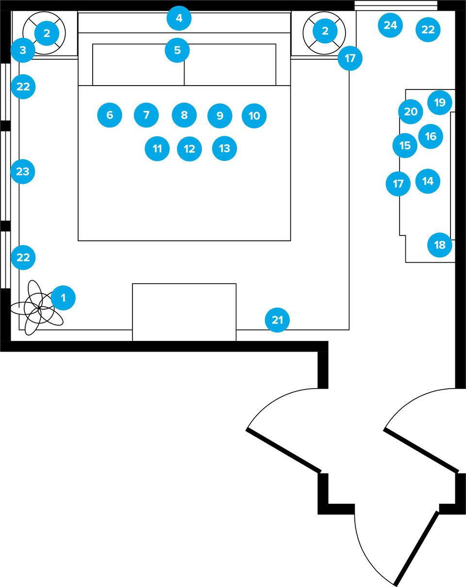 Online Designer Bedroom Floorplan