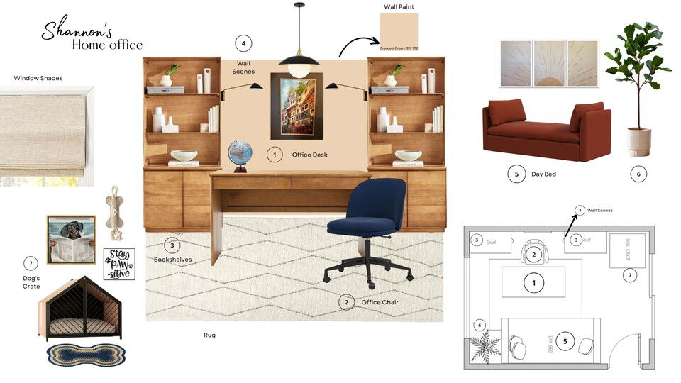 Pet Friendly Home Office Design Nora B. Moodboard 1 thumb