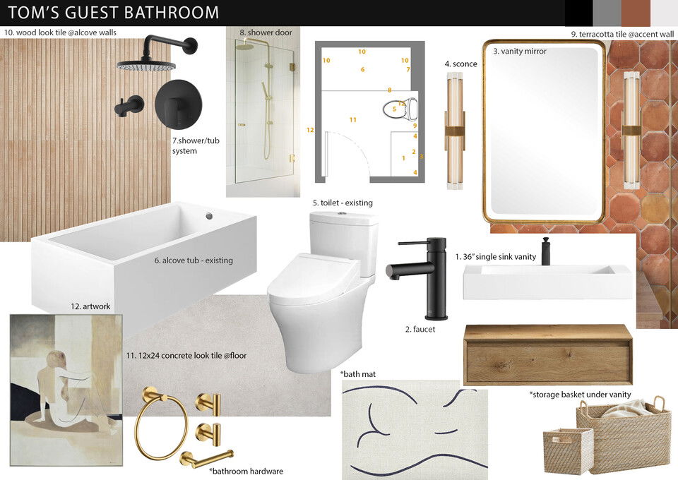 Sleek & Sophisticated Guest Bathroom Remodel Jessica S. Moodboard 2 thumb