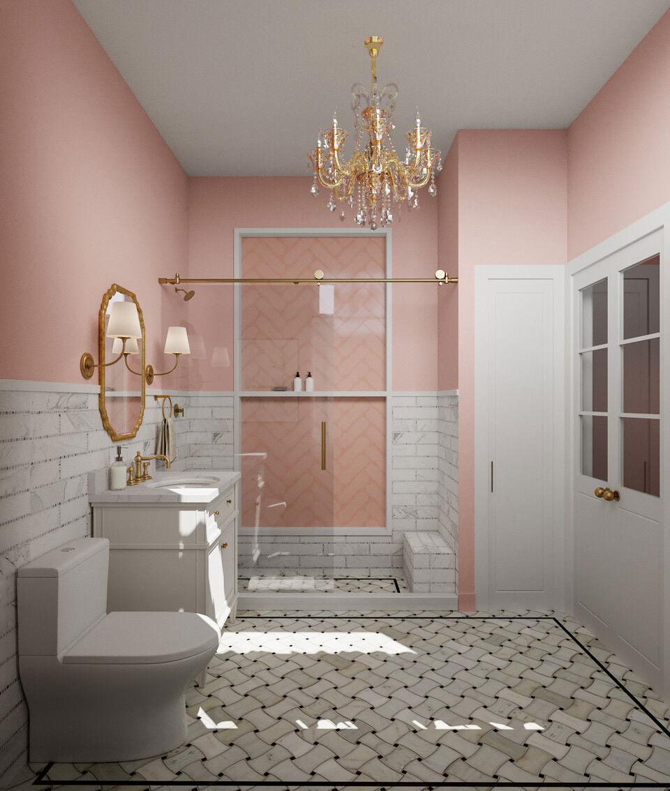 Online Designer Bathroom 3D Model 1