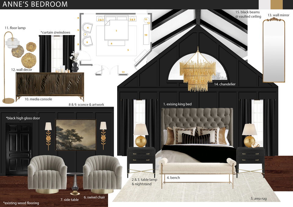 Luxurious Modern Bathroom & Bedroom Design Jessica S. Moodboard 2 thumb