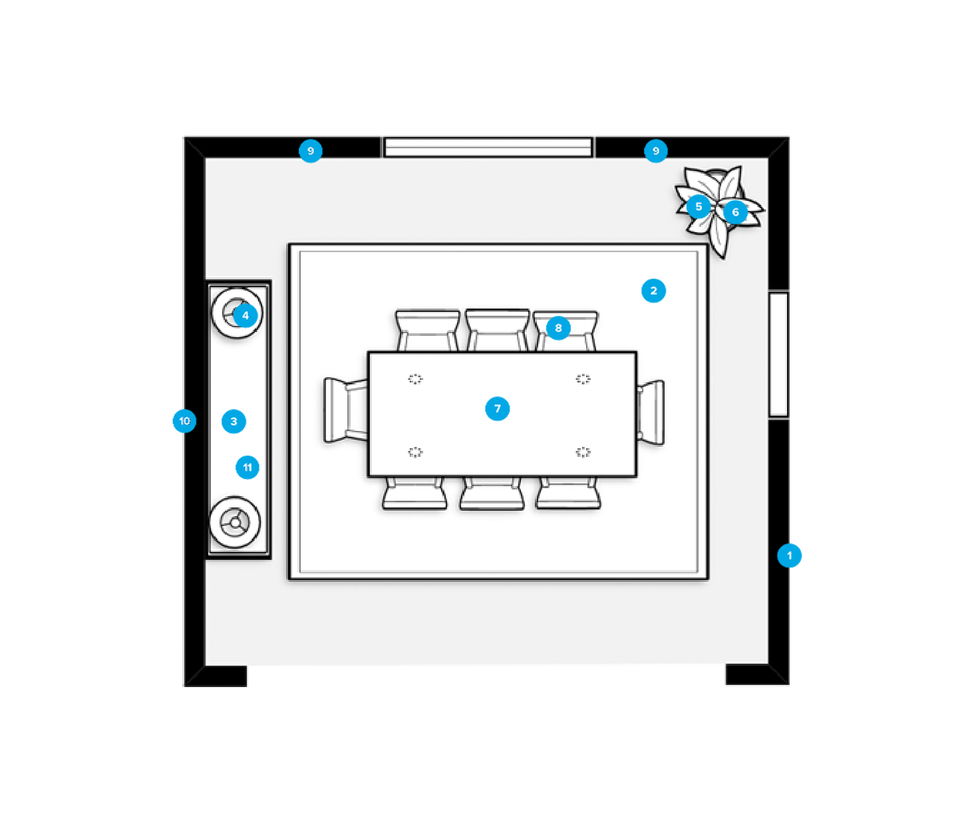 Online Designer Dining Room Floorplan