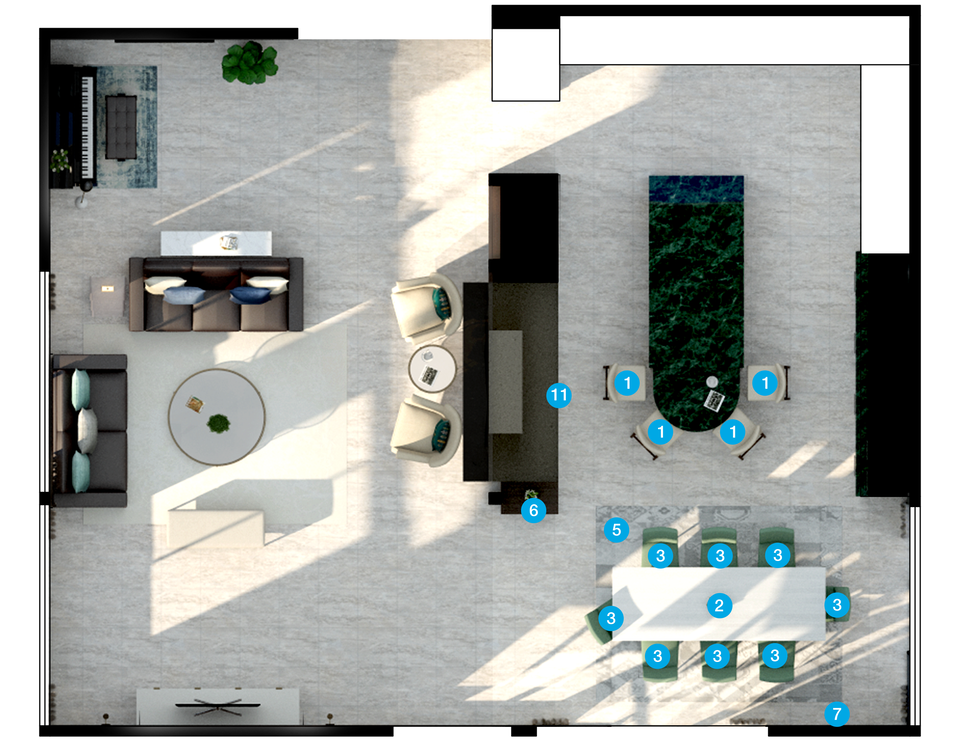 Online Designer Dining Room Floorplan